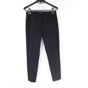 T‎ Alexander Wang Women's 2 Black Zipper Pocket Flat Front Skinny Leg Pants